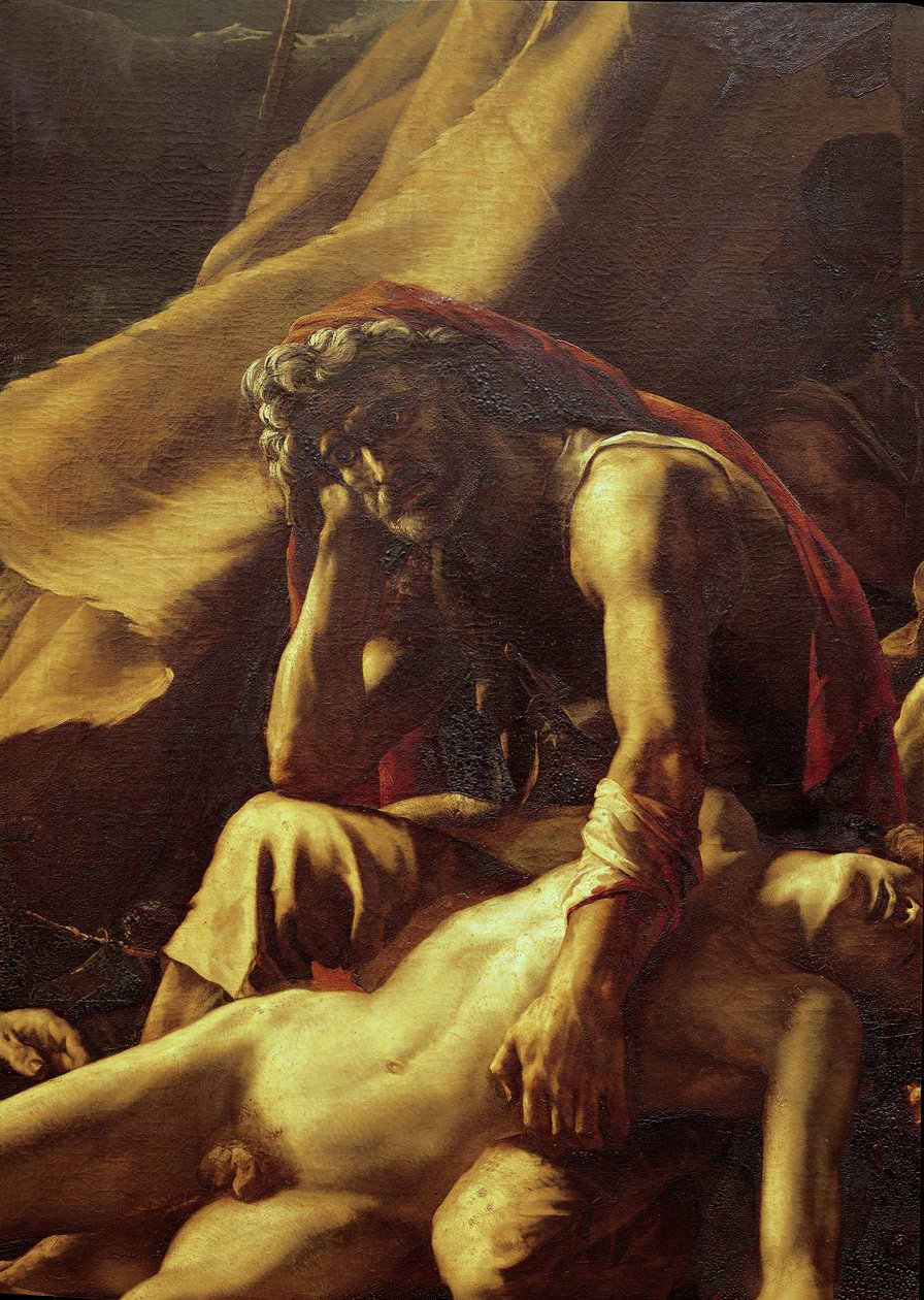 Medusas flotte, detalj av en gammal man, 1819 av Theodore Gericault