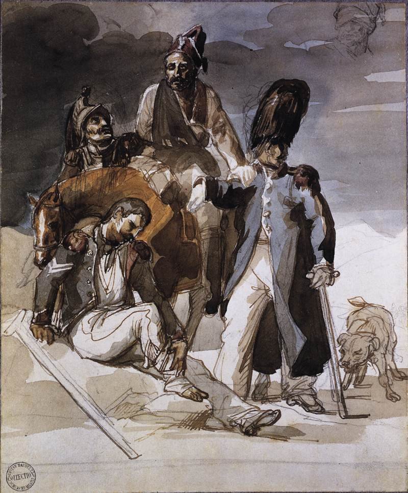 Wounded Soldiers Retrating from Russia av Theodore Gericault