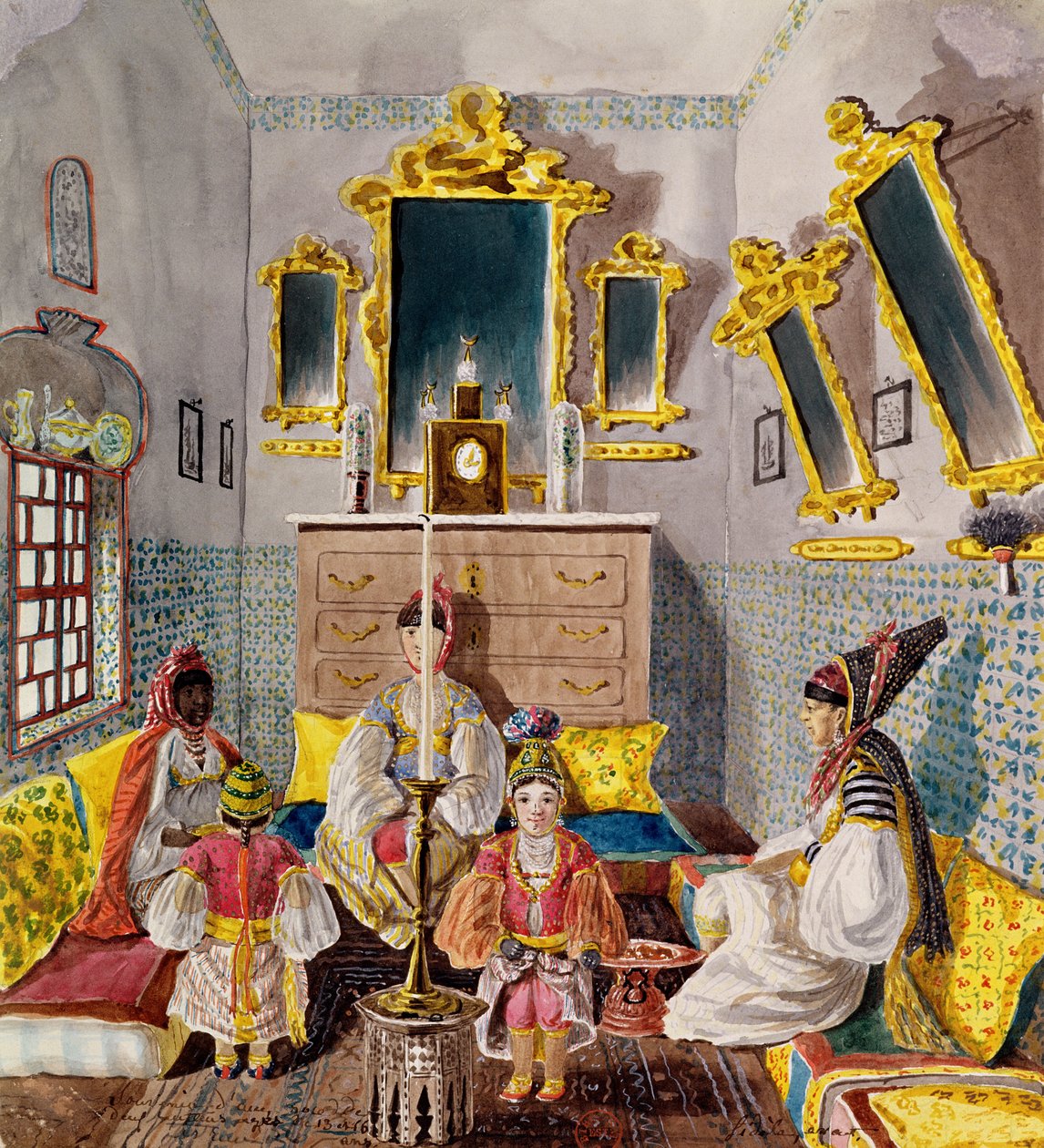 Algeriets inre, ca 1835 av Theodore Leblanc