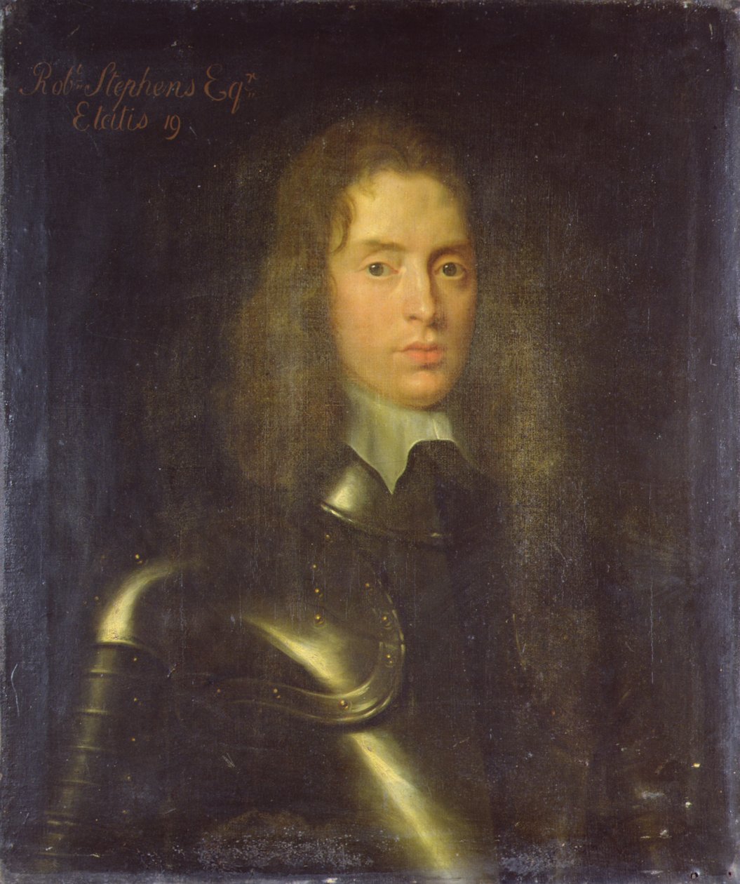 Porträtt av Robert Stephens (1622-75) från Easton, Gloucestershire, 1641-42 (olja på ofodrad duk) av Theodore circle of Russel