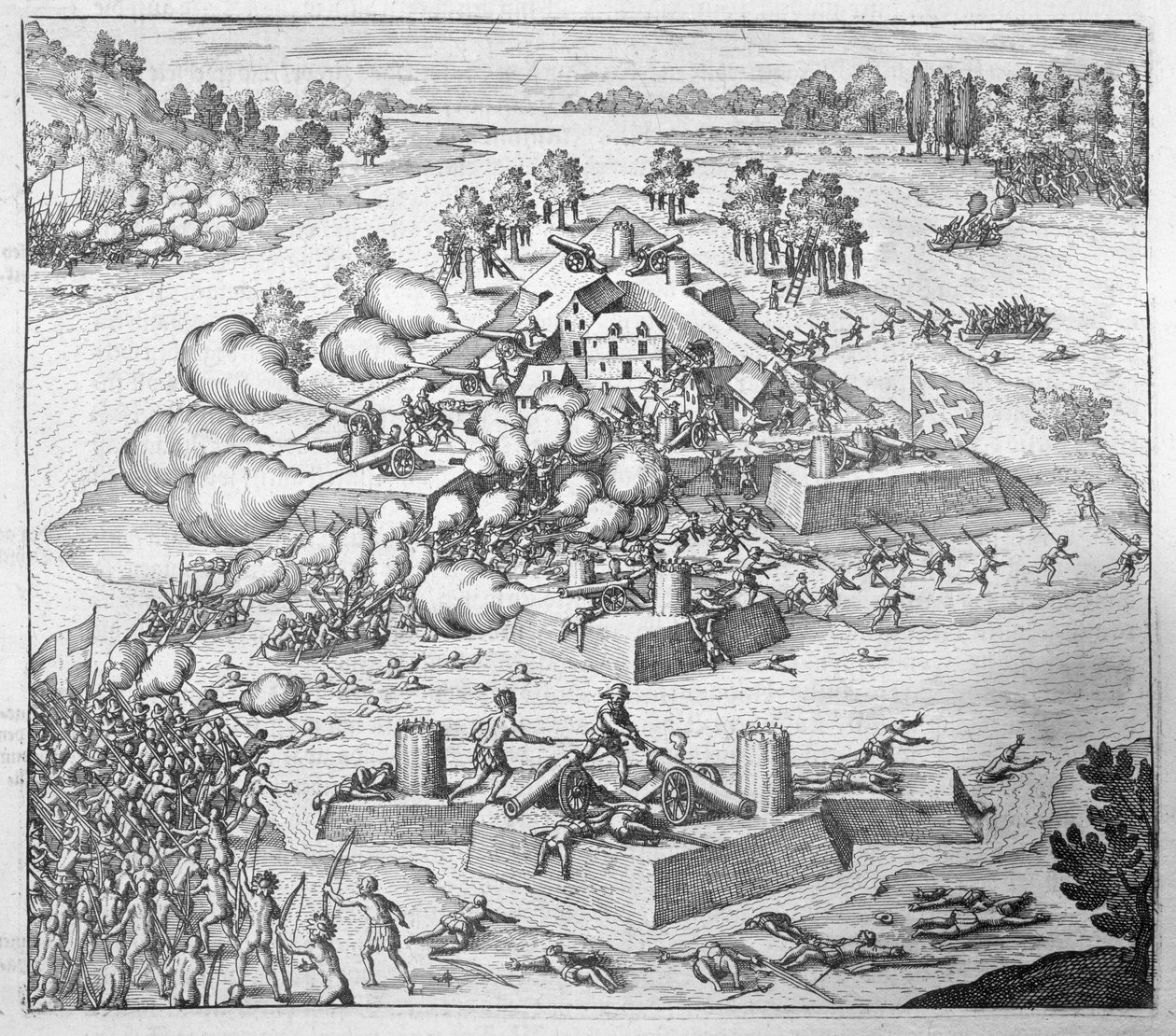 Förintelse av de franska protestantiska bosättarna, Fort Charles, Florida, 1562, från 