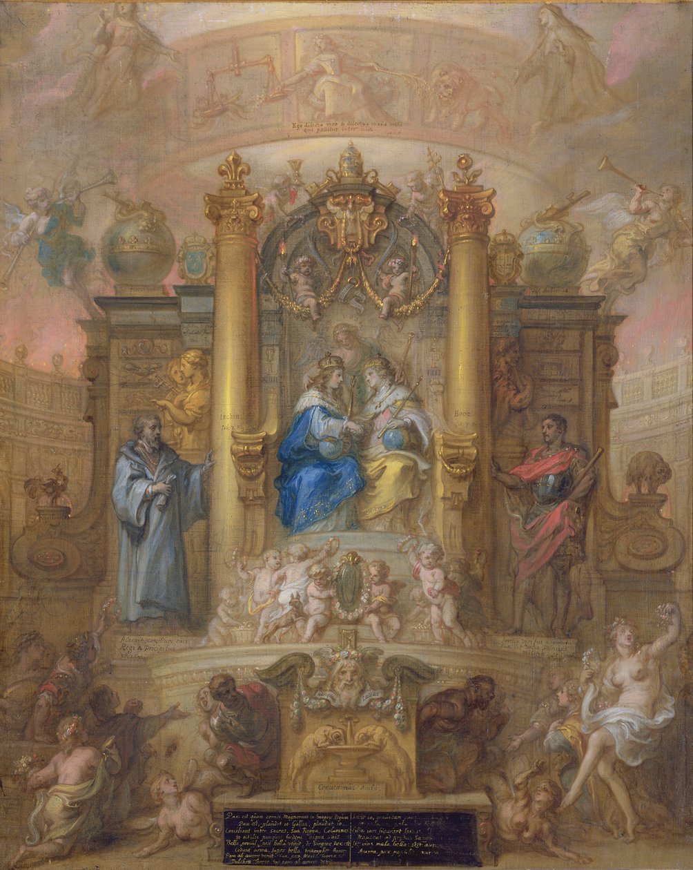 Alliansen mellan Frankrike och Spanien, Allegori om Pyrenéernas fred 1659 av Theodoor van Thulden