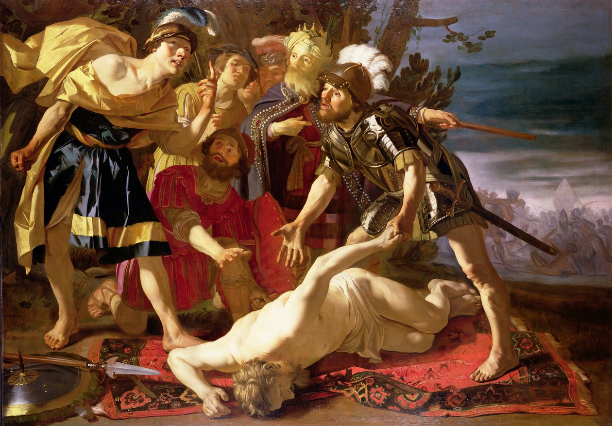 Achilles: beslutar att återuppta striderna efter Patroklos död av Theodore van Baburen