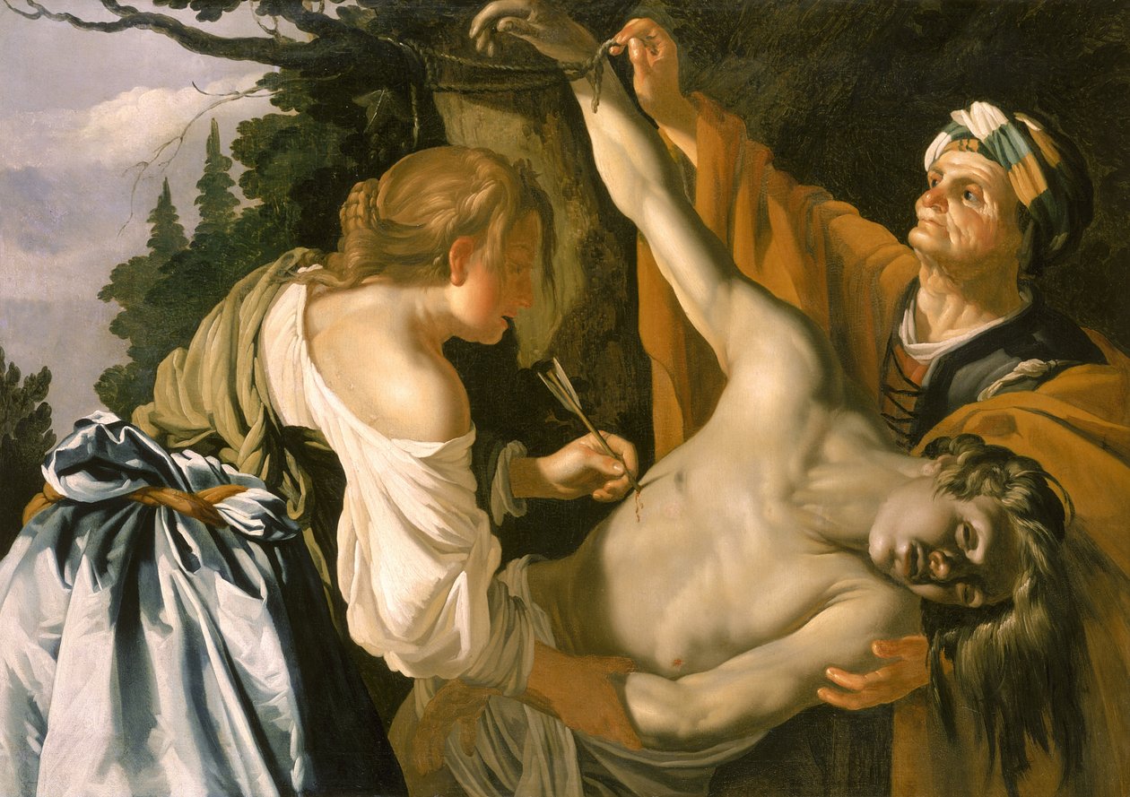 Sjuksköterskan av Saint Sebastian, 1622 av Theodore van Baburen