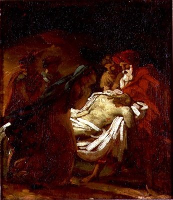 Gravläggningen av Theodore (attr. to) Gericault