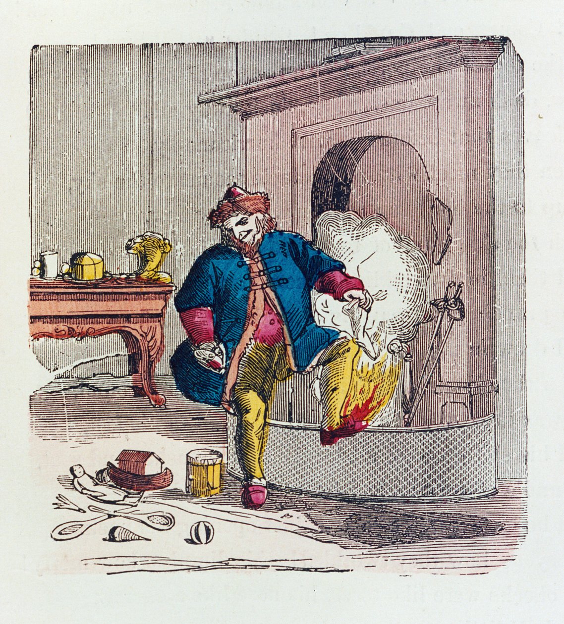 Ett besök från St. Nicholas, 1840-tals färgfoto av Theodore C. Boyd