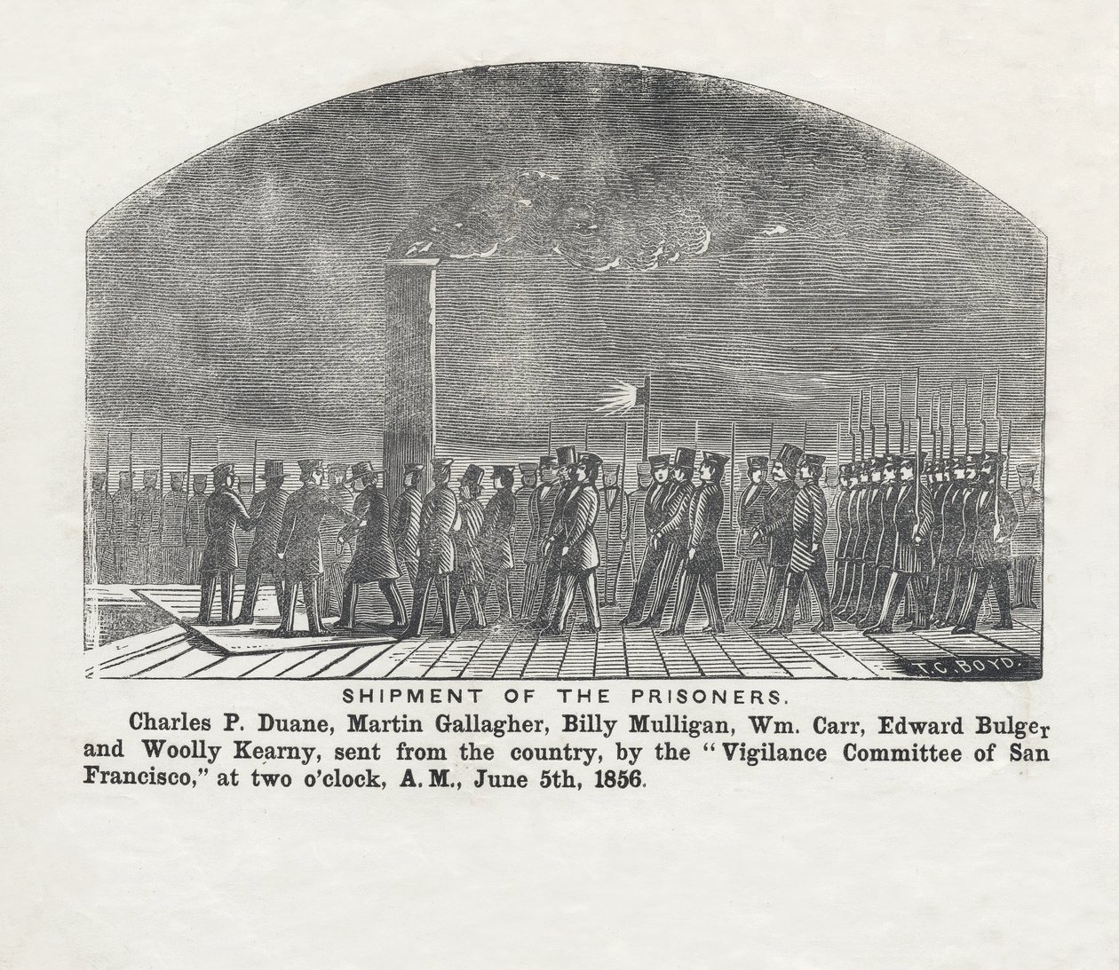 Fångarnas försändelse, pub. 1856 av Theodore C. Boyd
