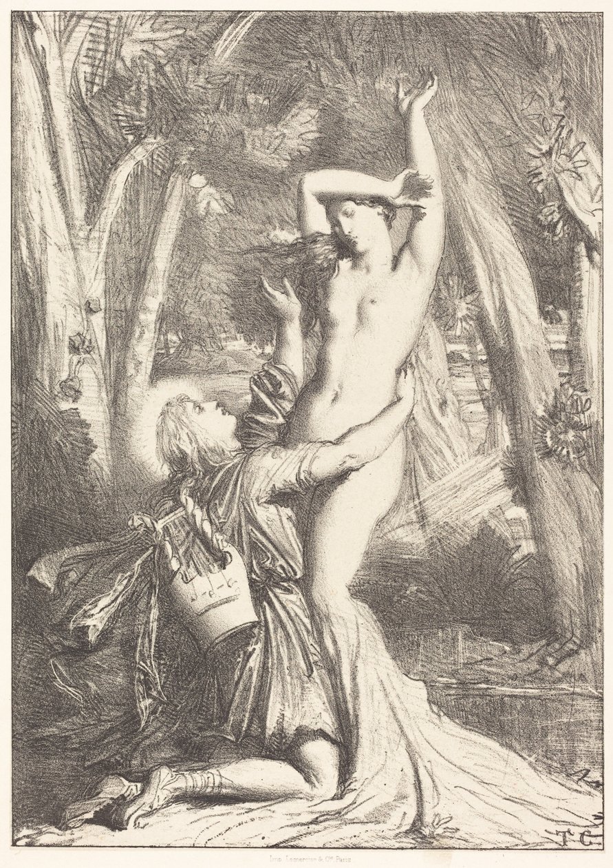 Apollon och Dafne av Théodore Chassériau
