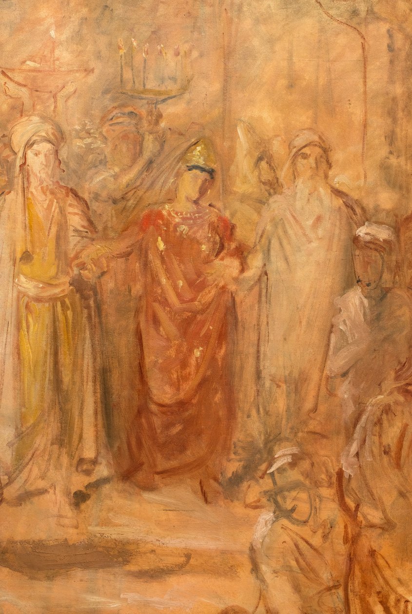Judiskt bröllop i Constantine, skiss av Theodore Chasseriau