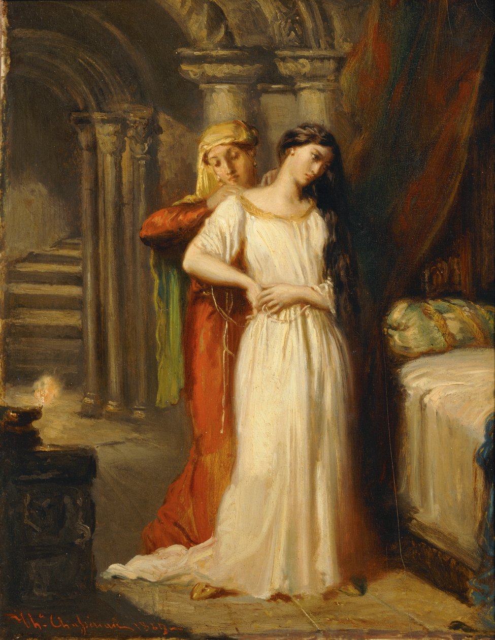 Le coucher de Desdemone - Desdemona går till sängs ... av Théodore Chassériau