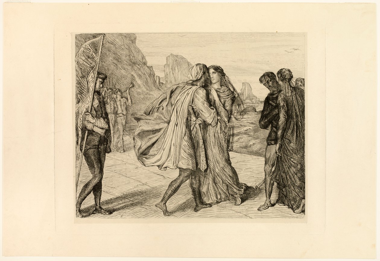 O My Fair Warrior!, tallrik fem från Othello av Théodore Chassériau