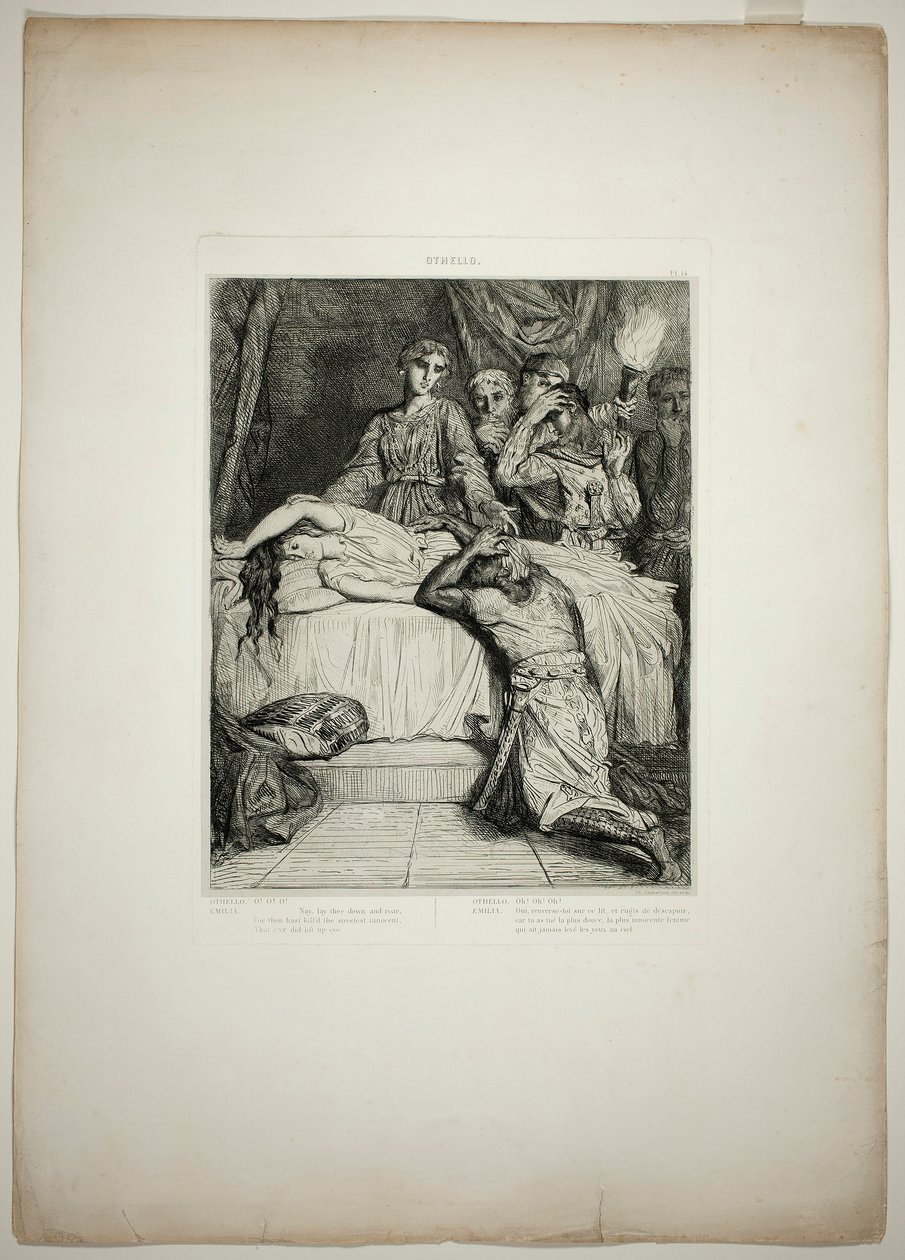 Oh! Oh! Oh!, platta fjorton från Othello av Théodore Chassériau