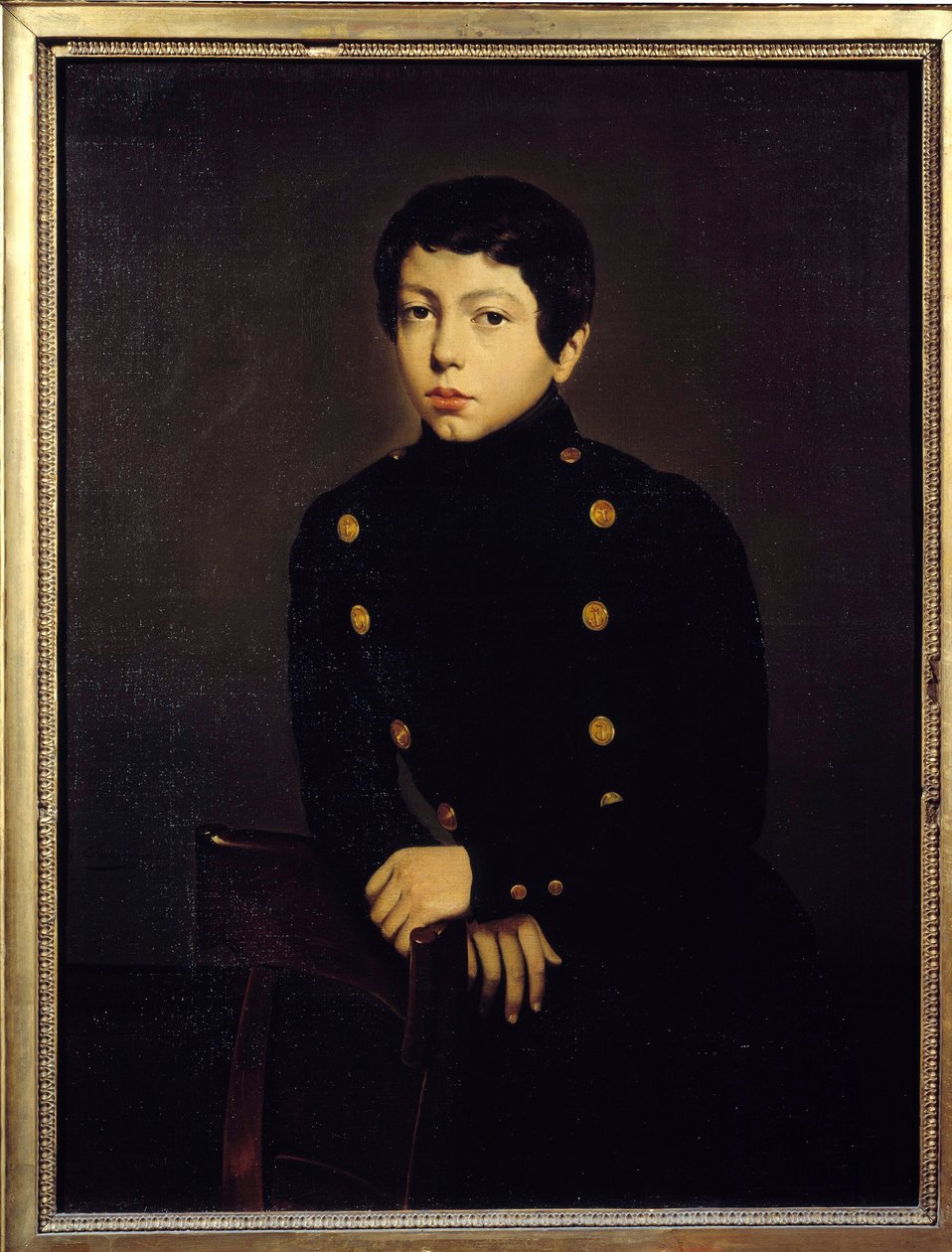 Porträtt av Ernest Chasseriau (1823-1870) elev vid sjöskolan i Brest, bror till konstnären Målning av Theodore Chasseriau (1819-1856) 1836 Sön. 0,92x0,73 m av Théodore Chassériau