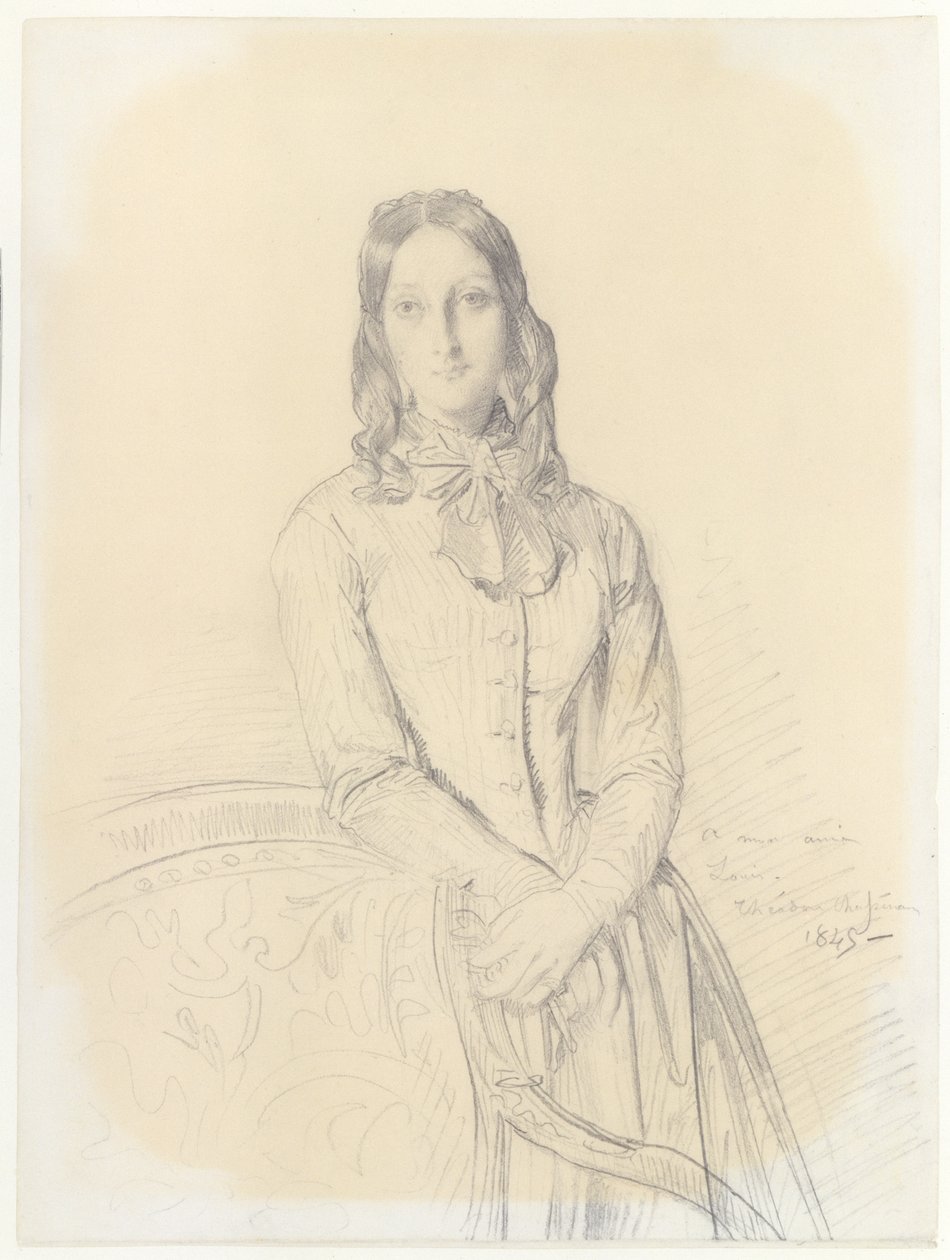 Porträtt av Madame Gabrielle Marcotte de Quivières av Théodore Chassériau