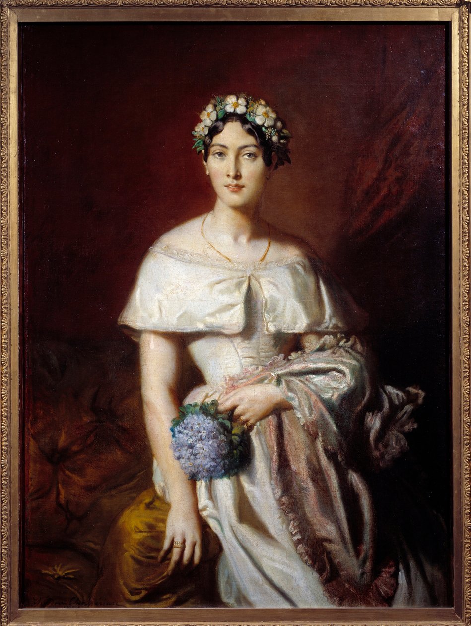 Porträtt av Mademoiselle de Cabarrus (Marie-Therese de Cabarrus). Målning av Theodore Chasseriau (1819-1856) av Théodore Chassériau