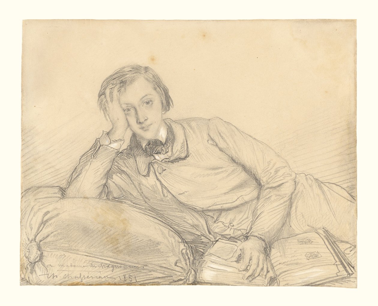 Porträtt av Raymond de Magnoncourt av Théodore Chassériau