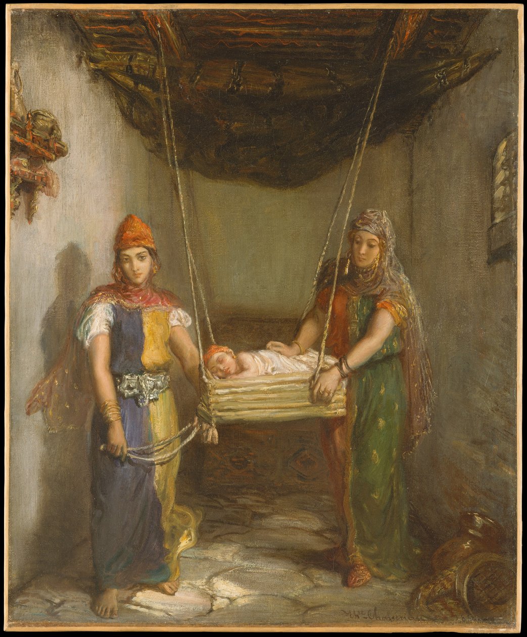 Scen i det judiska kvarteret i Constantine av Théodore Chassériau