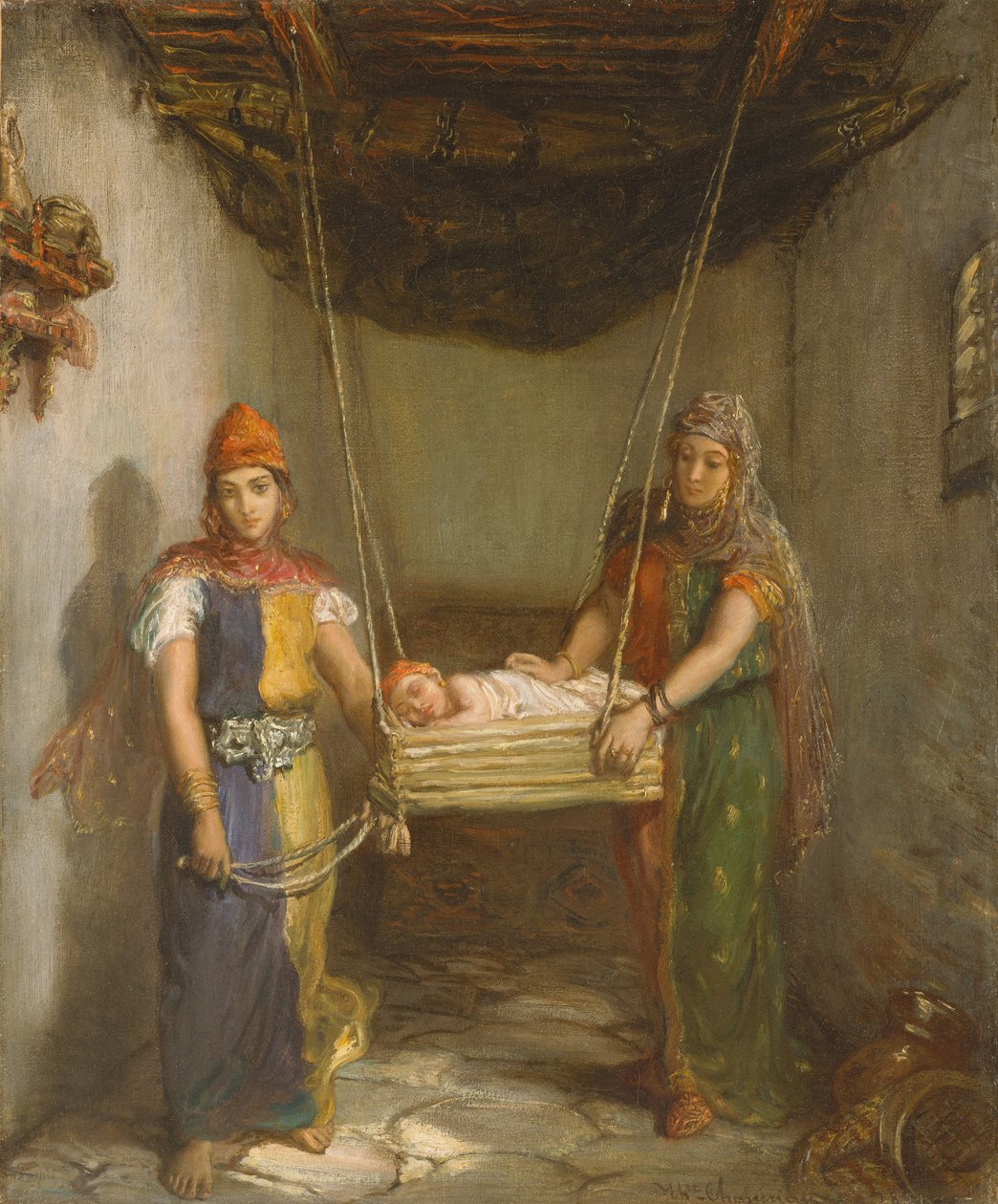 Scen i de judiska kvarteren i Constantine av Théodore Chassériau