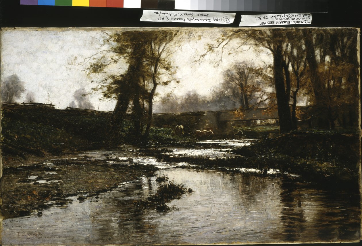 Pleasant Run (olja på duk) av Theodore Clement Steele