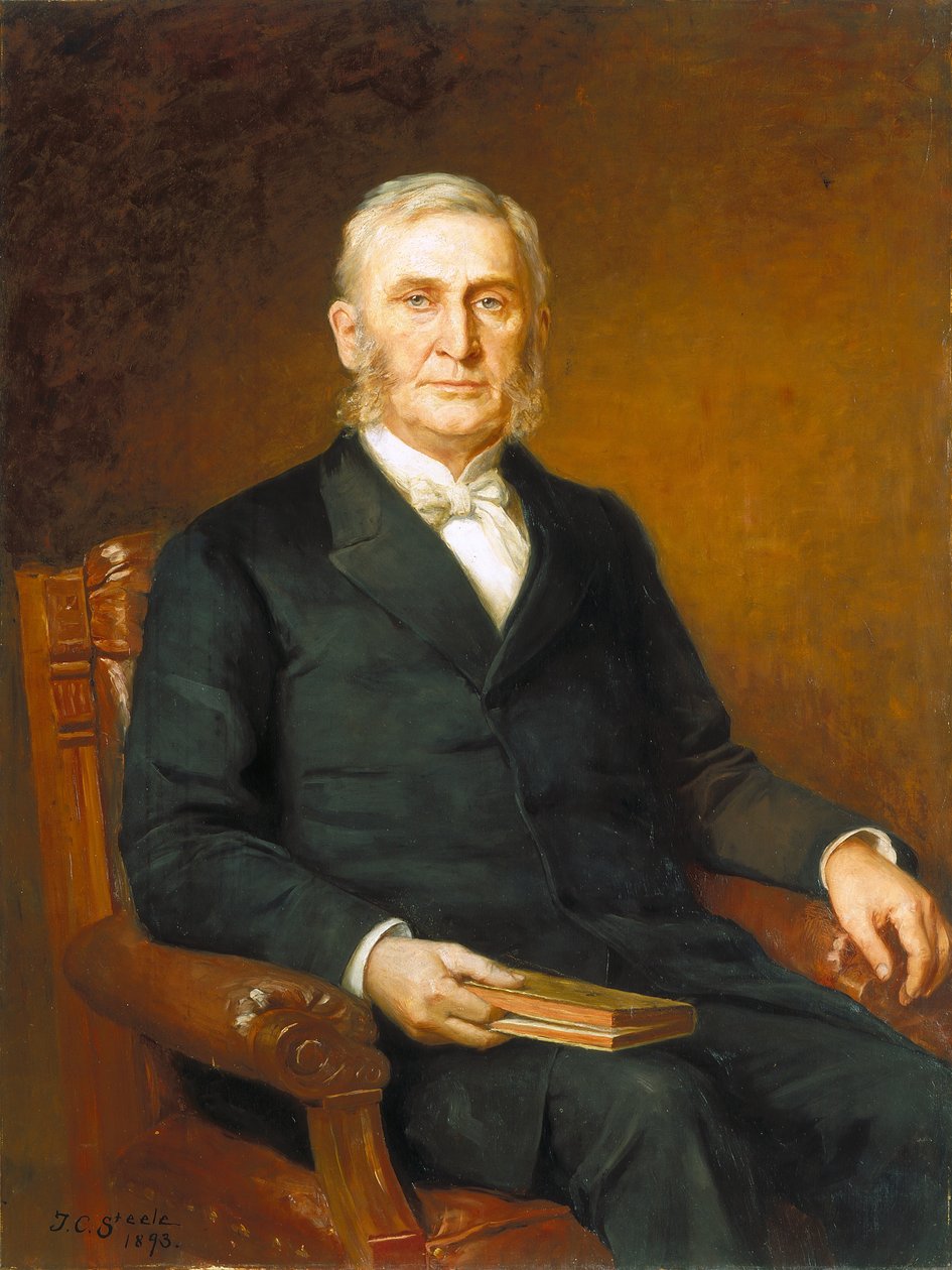 Porträtt av pastor Nathaniel A. Hyde (olja på duk) av Theodore Clement Steele