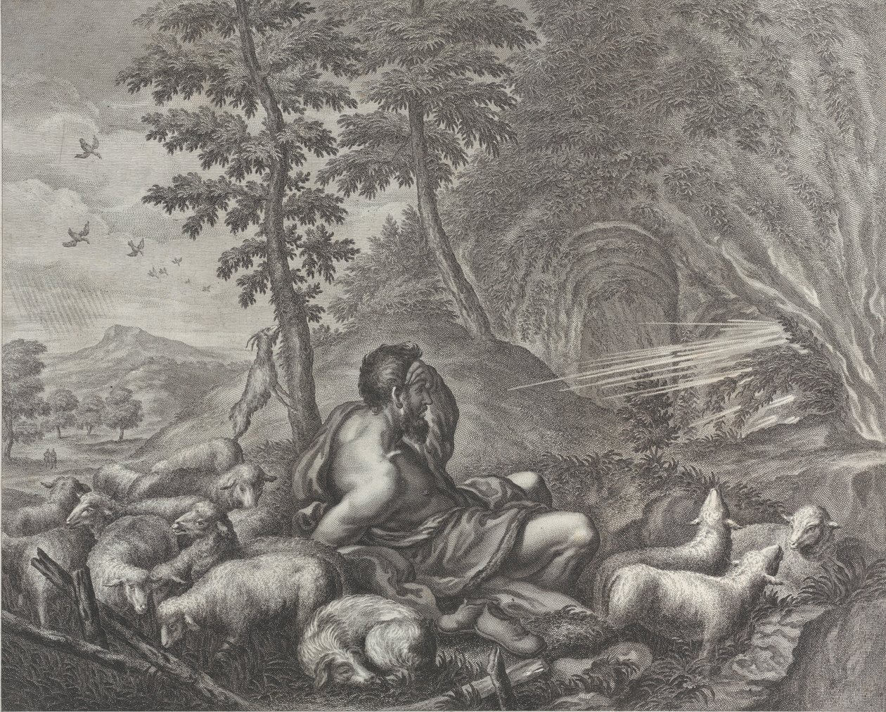 Jakob vaktar Labans hjord, 1613-24. av Theodore Cruger