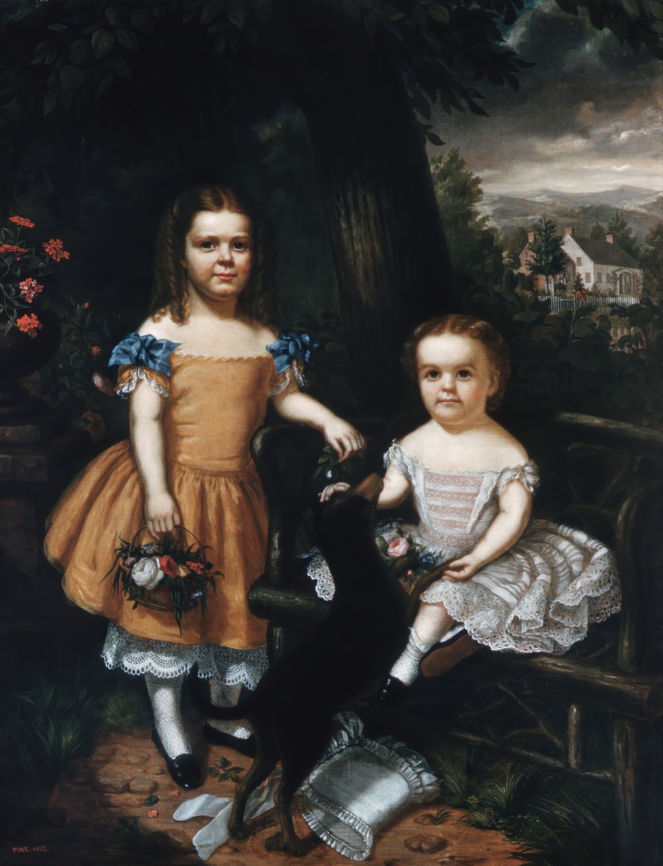 Daniel T. MacFarlans döttrar, 1857. av Theodore E. Pine