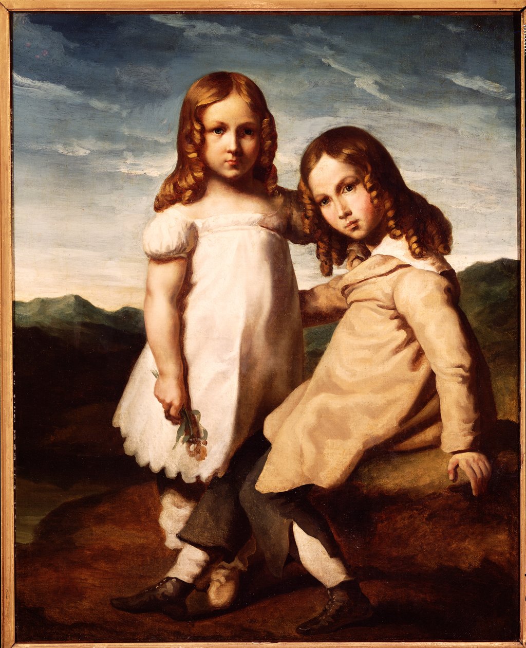 Alfred Dedreux (1810-60) som barn med sin syster, Elisabeth, 1816-17 av Theodore Gericault