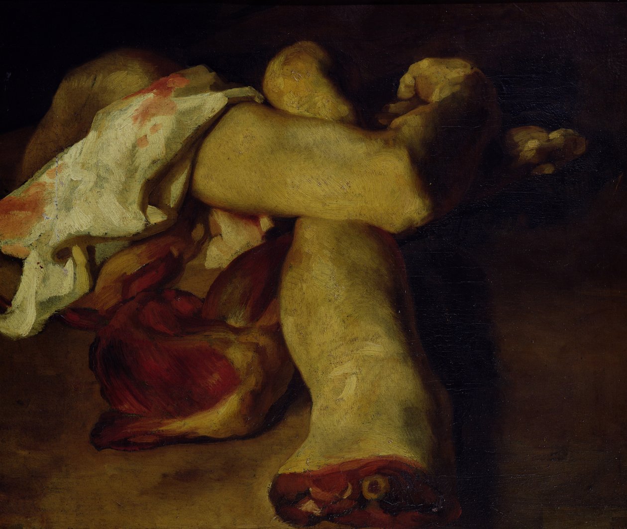 Anatomiska stycken (olja på duk) av Theodore Gericault