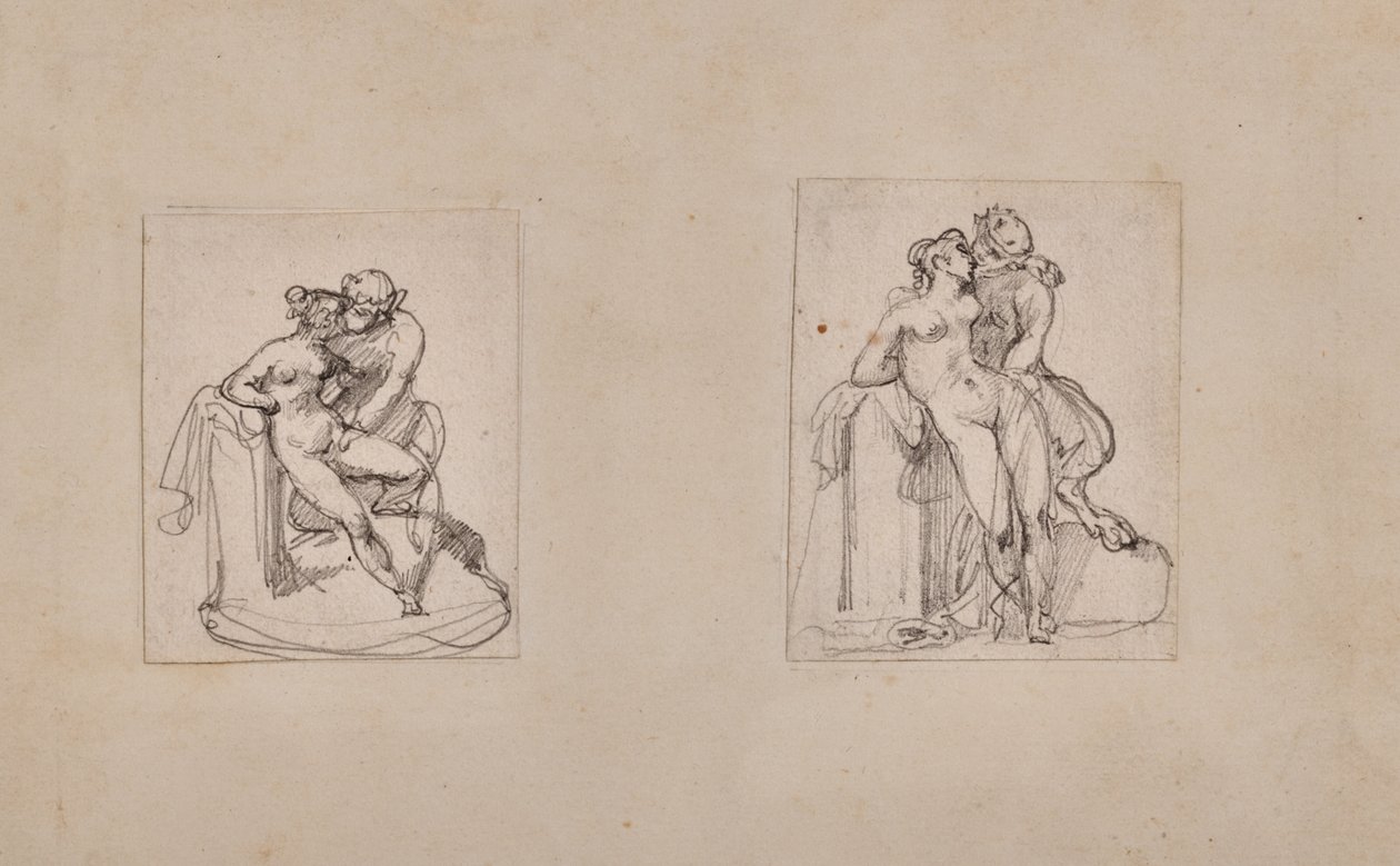Antiope skändad av Jupiter i en satyrs gestalt av Theodore Gericault