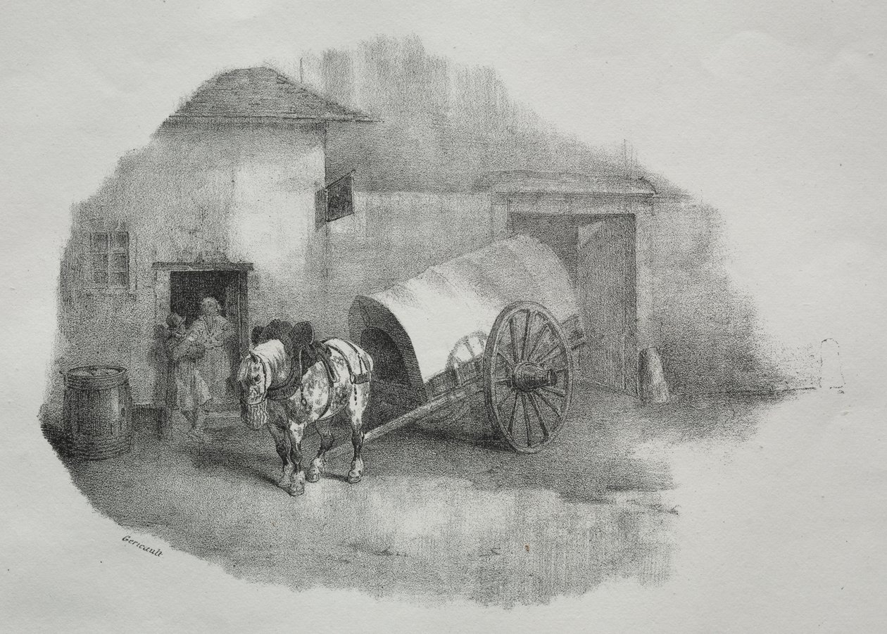 Vagnshäst ut ur stringers av Theodore Gericault