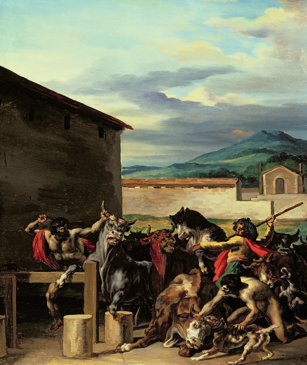 Boskapsmarknad av Theodore Gericault