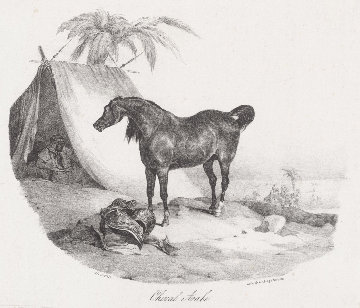 Arabhäst (An Arabian Horse) av Theodore Gericault