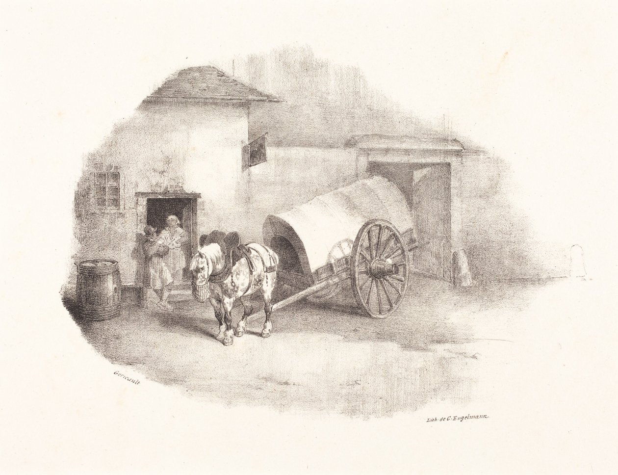 En vagnshäst från Limons av Theodore Gericault