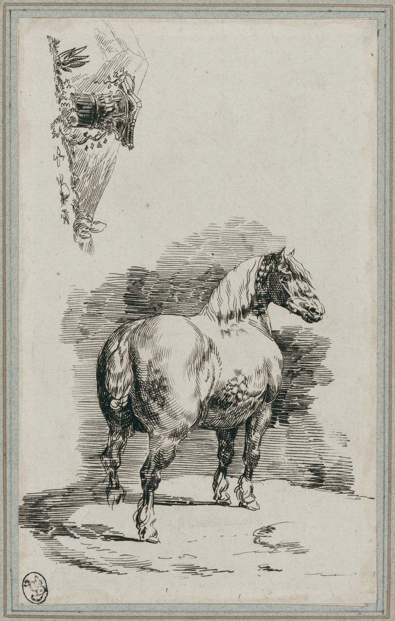 En gråprickig häst (A Dapple-Gray Horse) av Theodore Gericault