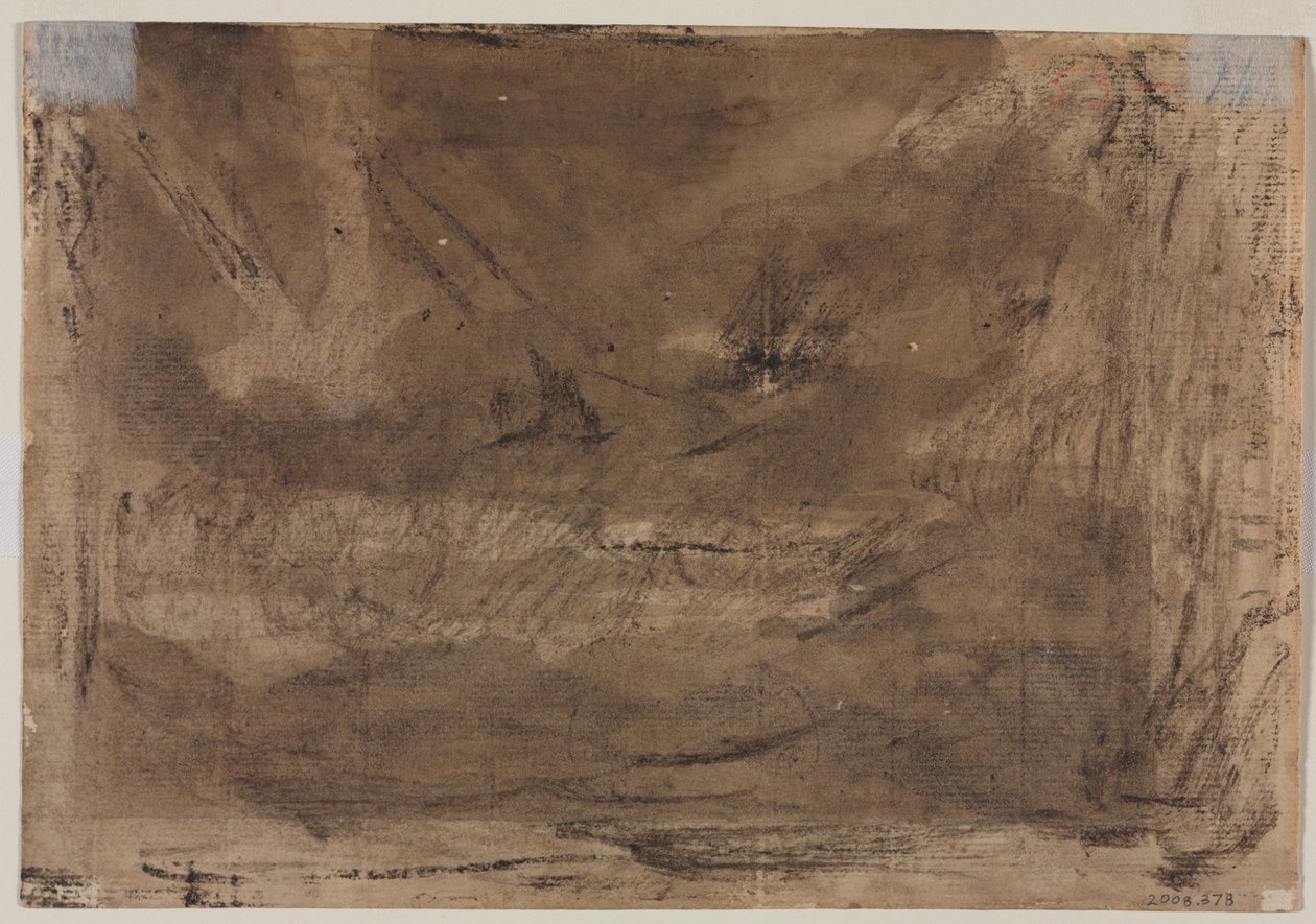 Kompositionsstudie möjligen för Poussins Deluge verso, ca. 1816. av Theodore Gericault