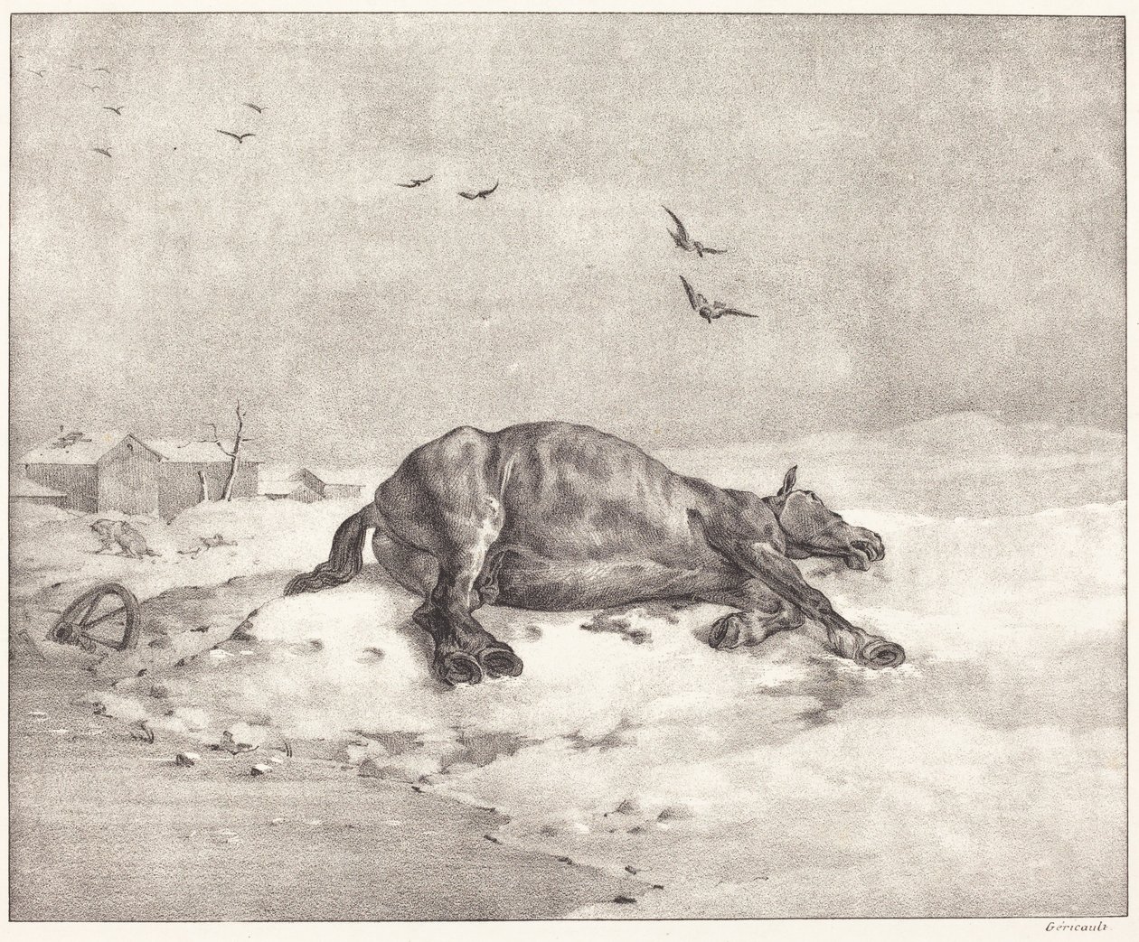 Död häst av Theodore Gericault
