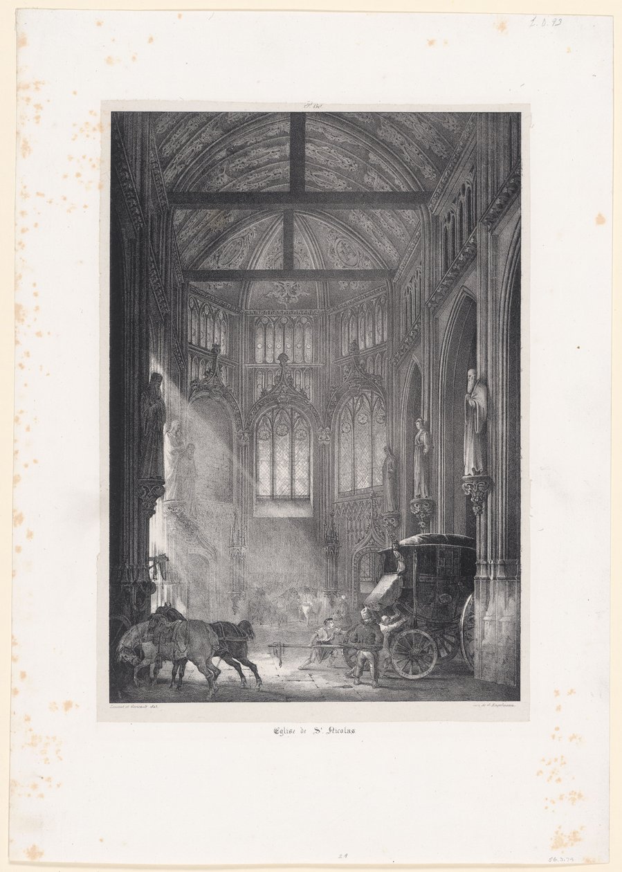 Sankt Nikolauskyrkan i Rouen (Saint Nicholas Church, Rouen) av Theodore Gericault