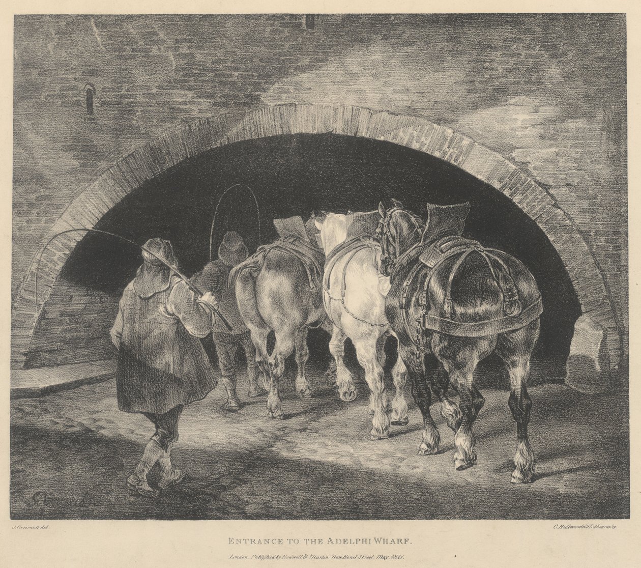 Ingången till Adelphi Wharf av Theodore Gericault
