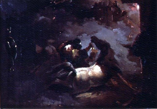 Avsnitt från kampanjen i Egypten (olja på papper) av Theodore Gericault