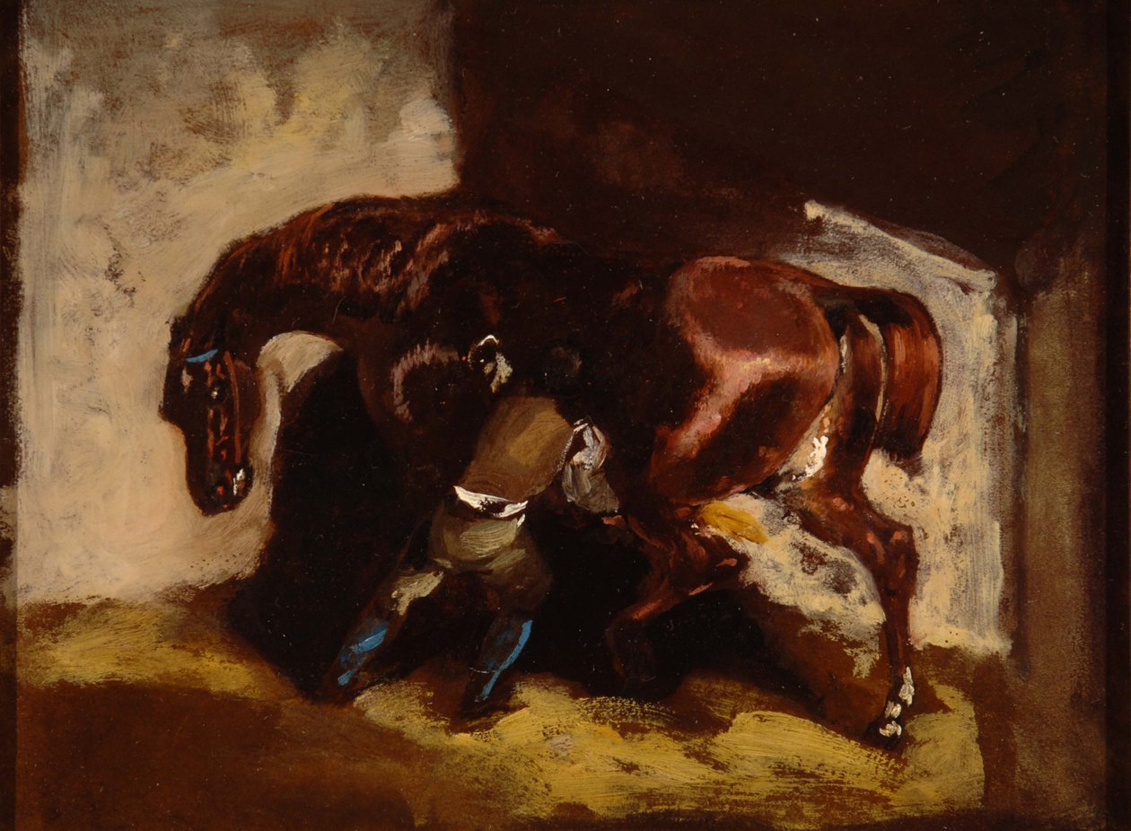 Géricault - Man som sköter om en häst, 2007.035.128 av Theodore Gericault
