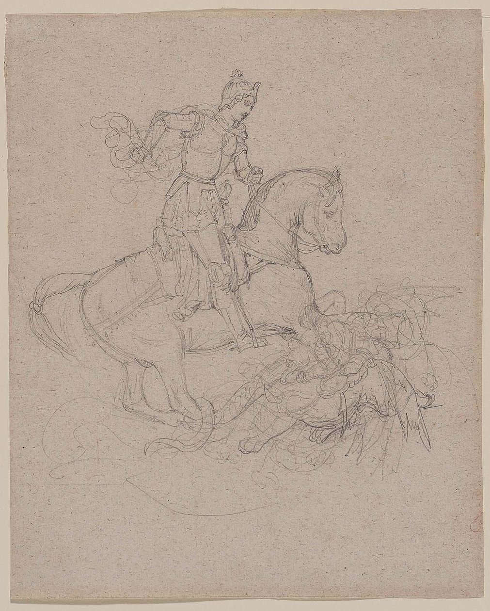 Géricault - Sankt Göran och draken, 1816-17 av Theodore Gericault