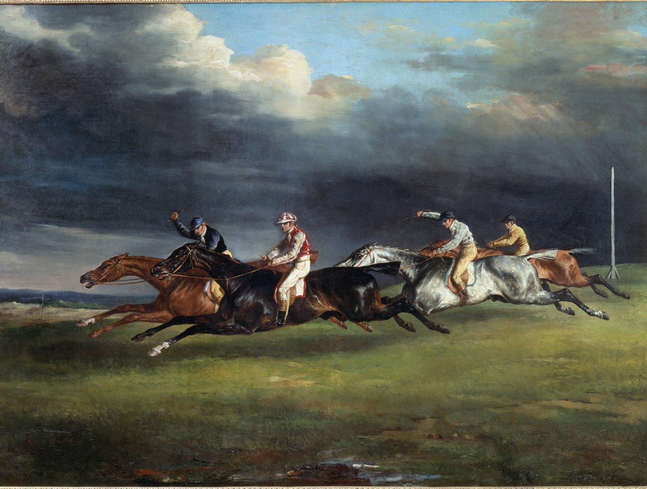 Horse Race säger derbyt på Epsom Painting av Theodore Gericault av Theodore Gericault