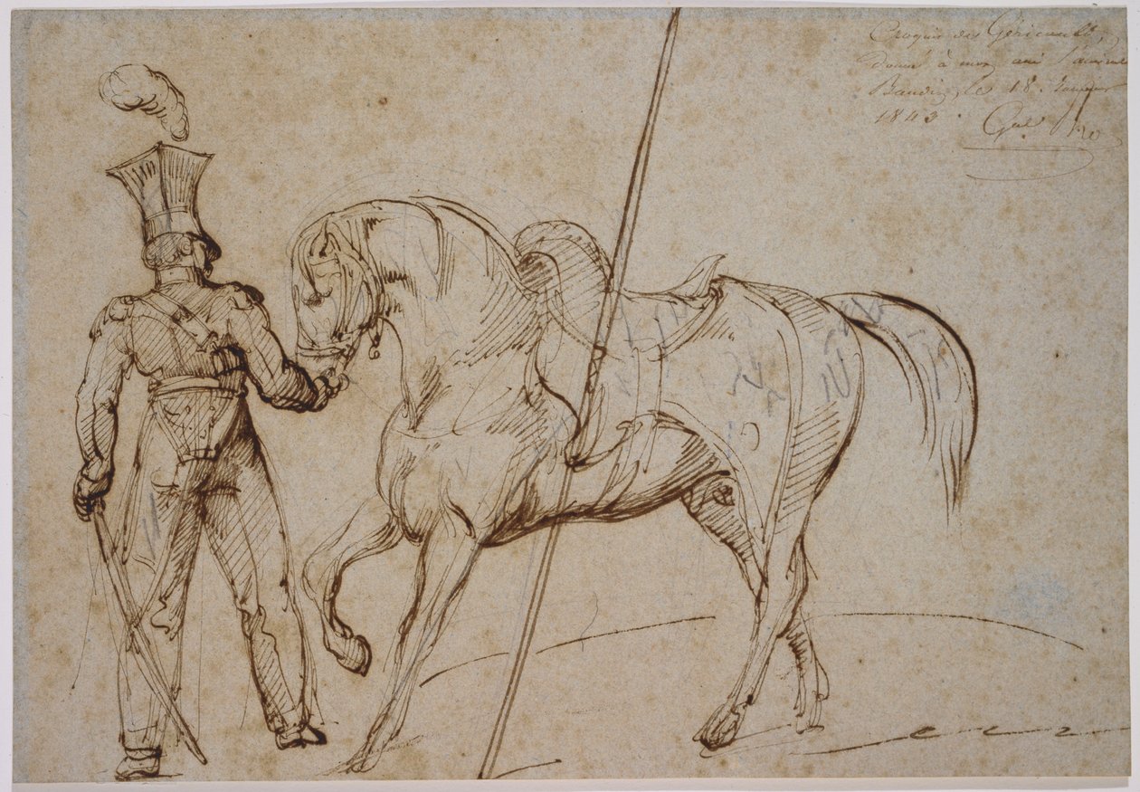 Lancer och häst av Theodore Gericault