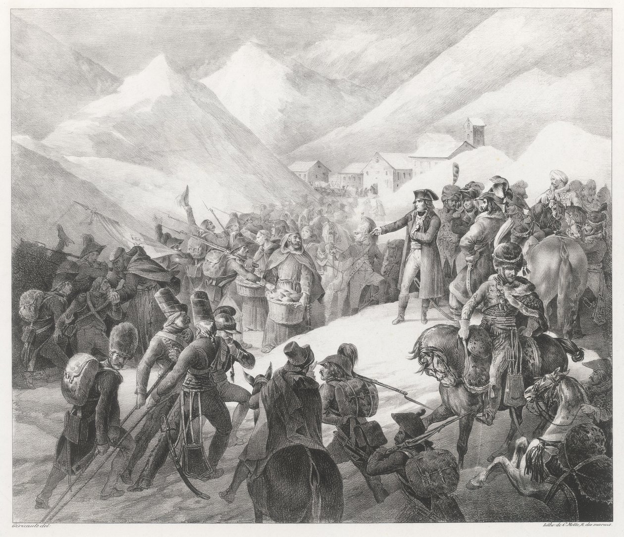 Passagen över Mont Saint-Bernard (Crossing of Mount Saint Bernard) av Theodore Gericault