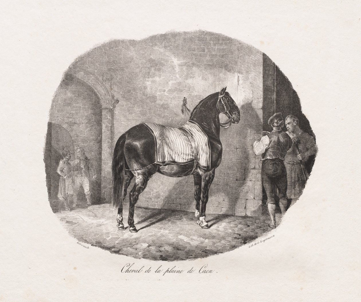 Litograferade studier av hästar: Pl. 7, Häst från Caenslätten av Theodore Gericault