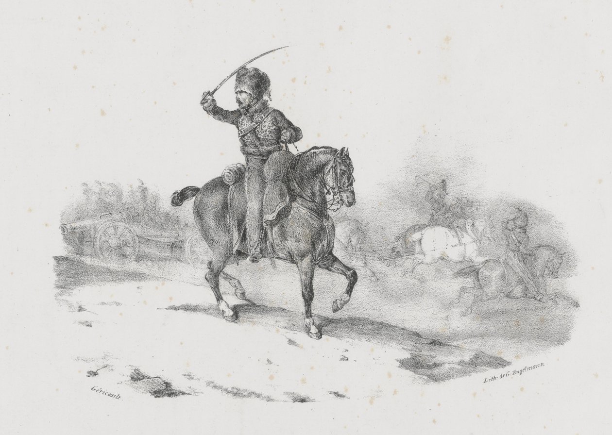 Artilleriofficer som leder anfallet (An Artillery Officer Commanding the Charge) av Theodore Gericault