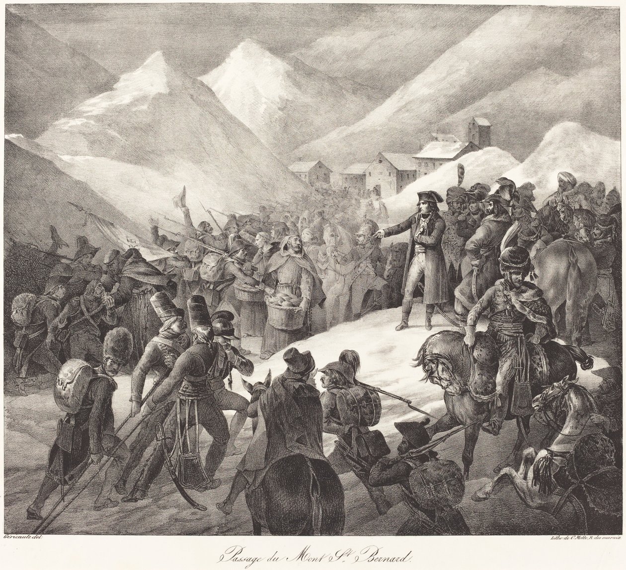 Passage du Mont St. Bernard (Napoleons armé som korsar St. Bernard-passet) av Theodore Gericault