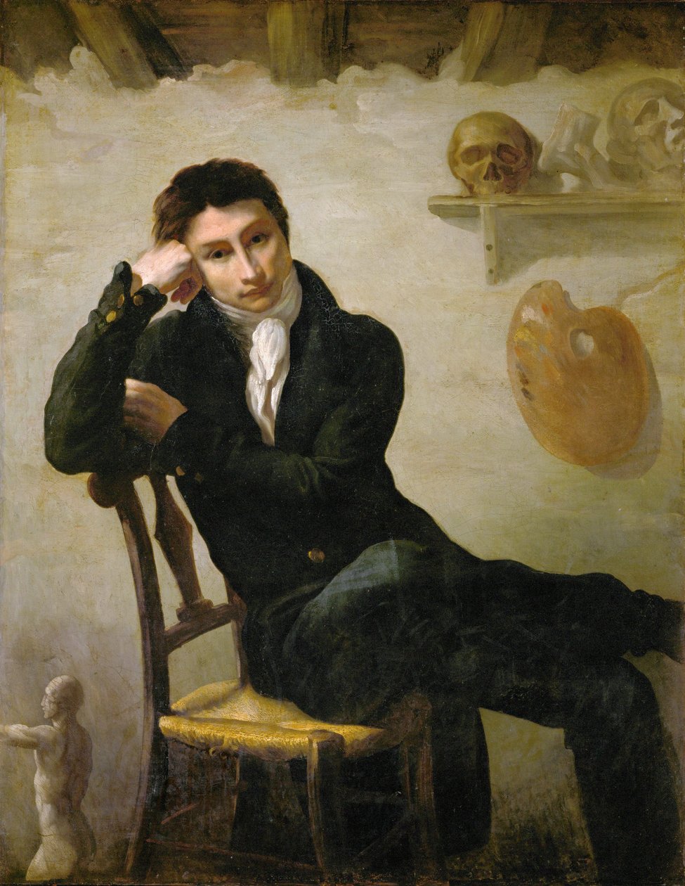 Porträtt av en konstnär i sin ateljé - Porträtt av en ... av Theodore Gericault