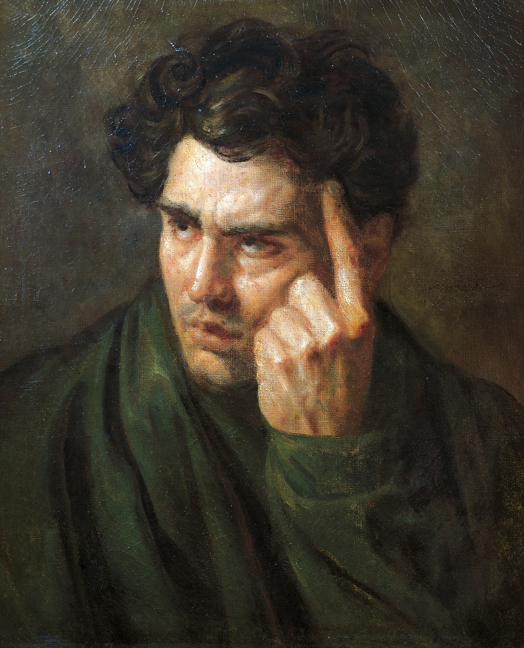 Porträtt av Lord Byron, av Jean-Louis Theodore Gericault (1791-1824) av Theodore Gericault
