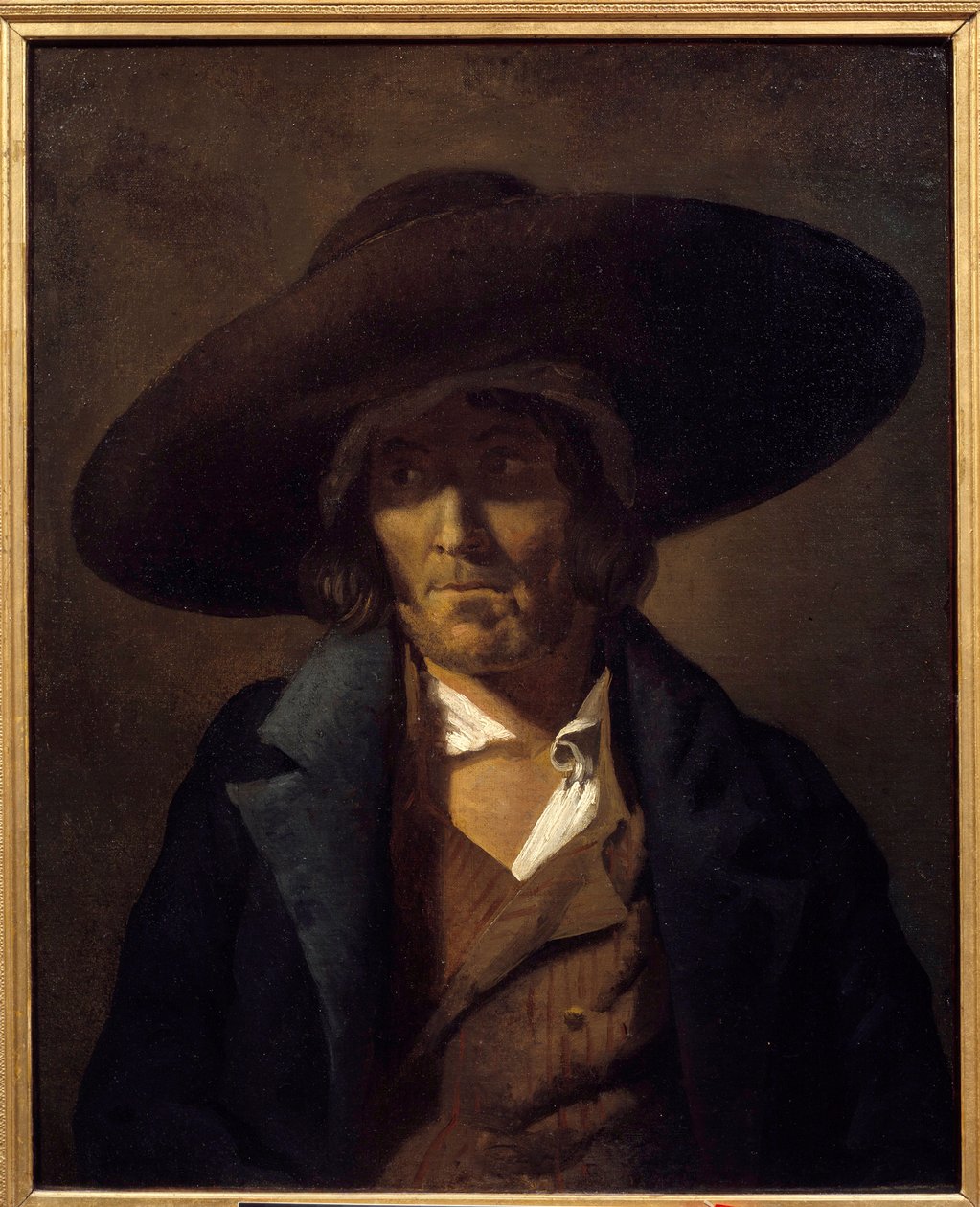 Porträtt av människan kallad Vendeen-målningen av Theodore Gericault (1791-1824) 1800-talets Sun. 0,81x0,64 m av Theodore Gericault